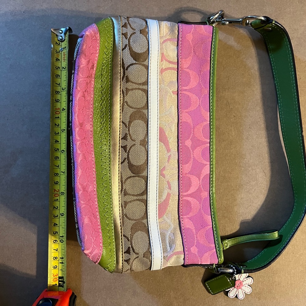 Coach multi stripe bleeker bag
